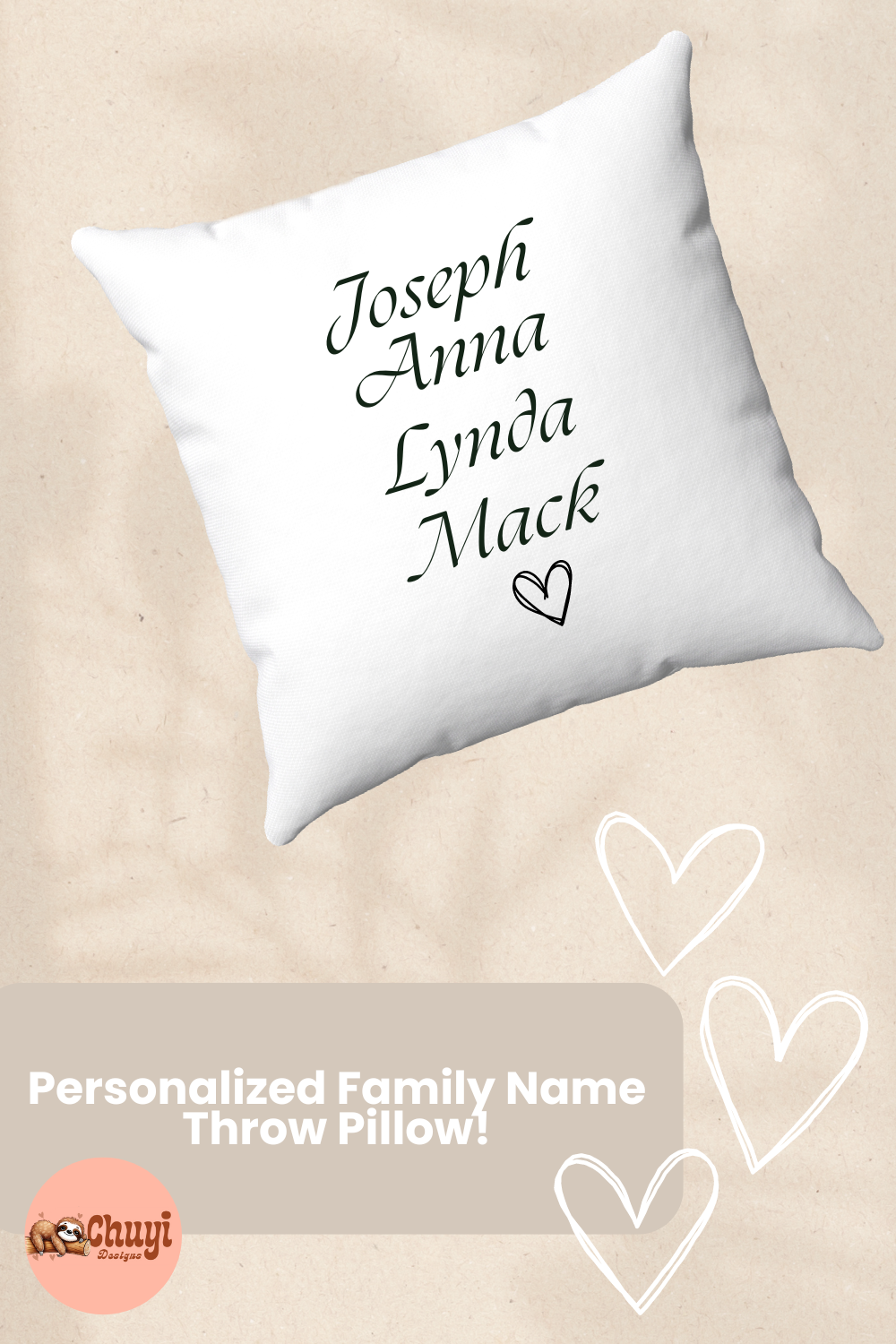 Personalized Family Name Throw Pillow!