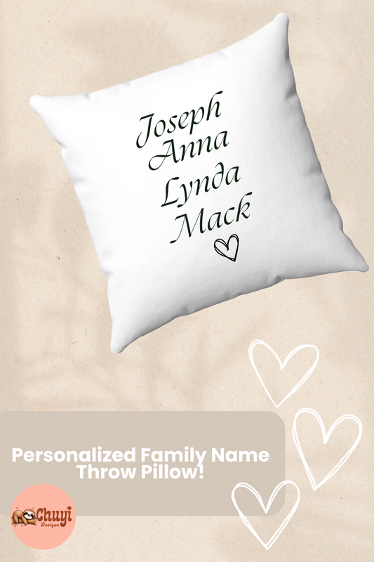 Personalized Family Name Throw Pillow!